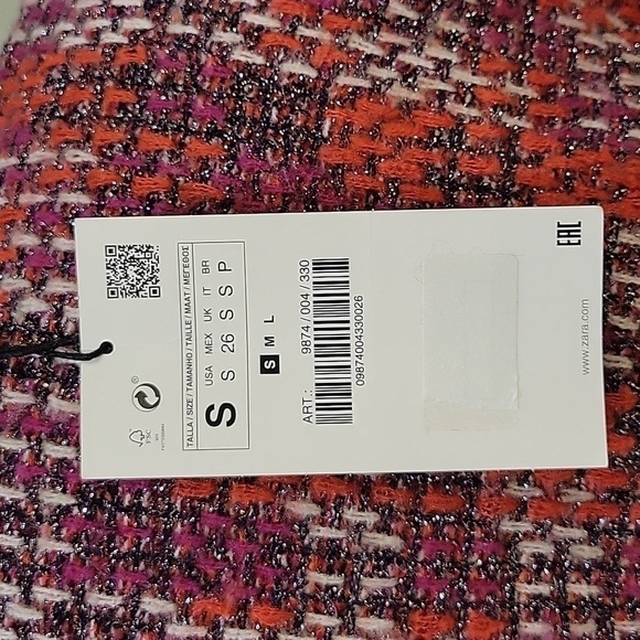 ZARA knitted metalic crop top.  Stretchy thick material.  Size is Small. NWT. - Picture 7 of 10